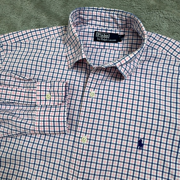 Vintage Polo Ralph Lauren Men's Checked Shirt Size XL Long Sleeve Button Front - Picture 1 of 8